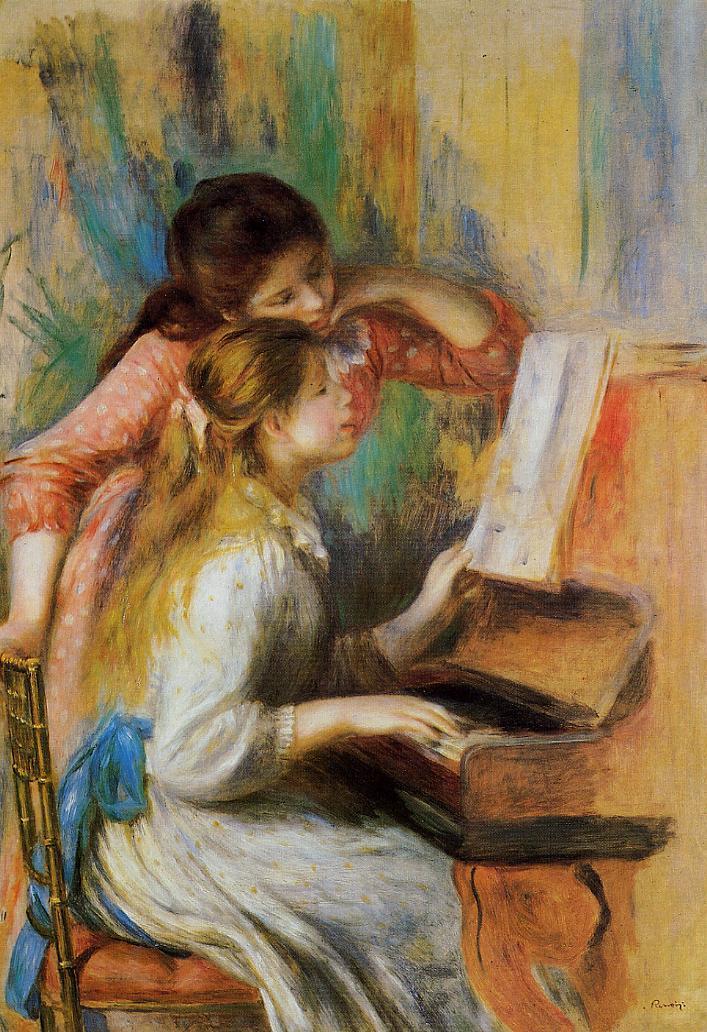 Girls at the piano 1892